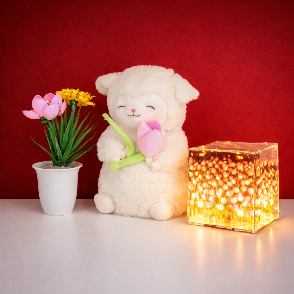 Set de Regalo: Corderito y Tulipán Infinito